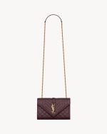 YSL ENVELOPE small in grain de poudre leather